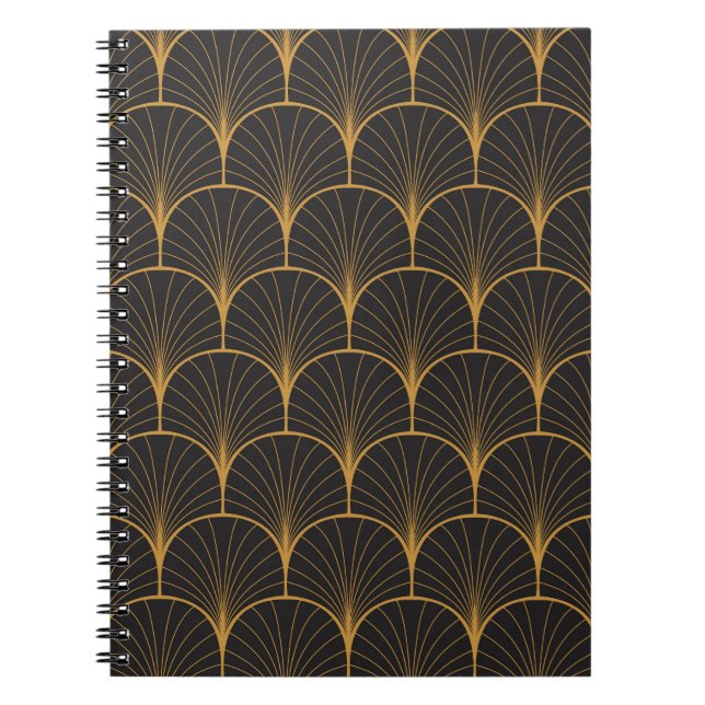 Art Deco, Geometrisches Vintages Muster. Notizblock (Vorderseite)