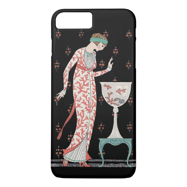 Art Deco George Barbier Goldfisch iPhone 7 Plus-Hü Case-Mate iPhone Hülle (Rückseite)
