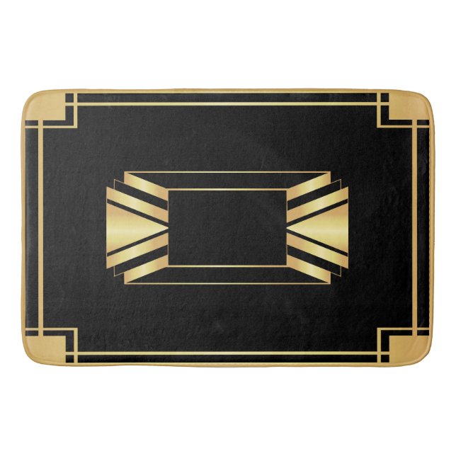 Art Deco Gerahmtes Motif Bath Mat Badematte (Vorderseite)