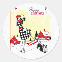 Art Deco Girl and Scotty Dog