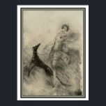 Art Deco "Girl with Dog" von Louis Icart 12 x 16 Poster<br><div class="desc">Einzigartige Printwerbung von Louis Icart "Girl with Dog"</div>