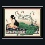 Art Deco "Girl with Mirror" Print -16x20 Poster<br><div class="desc">Roaring Twenties, Art Deco, Print by Chilton Longley "Girl with Mirror" -16x20</div>