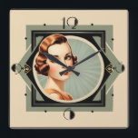 Art Deco Giro Quadratische Wanduhr<br><div class="desc">Großartiges Uhrendesign. Sie werden es wie andere Lieben verwenden können. Sie können dieses Design auch für andere Produkte verwenden oder Ihren Text anpassen und hinzufügen. Folgen Sie mir für mehr. Vielen Dank. Ich wünsche Ihnen einen schönen Tag.</div>