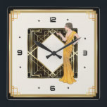 Art Deco Giro Quadratische Wanduhr<br><div class="desc">Großartiges Uhrendesign. Du wirst es wie andere Liebe bekommen. Sie können dieses Design auch für andere Produkte verwenden,  die Sie mögen,  oder Ihren Text anpassen und hinzufügen. Folgen Sie mir für mehr. Vielen Dank. Ich wünsche Ihnen einen schönen Tag.</div>