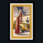 Art Deco Glamour Girl Poster<br><div class="desc">Dieses Poster erfasst den Glanz und den Glamour von Art Deco. Plakat misst 13 x 19.</div>