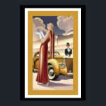 Art Deco Glamour Girl Poster<br><div class="desc">Dieses Poster erfasst den Glanz und den Glamour von Art Deco. Plakat misst 13 x 19.</div>