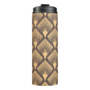 Art Deco Glamour: Goldene Schuppen. Thermosbecher