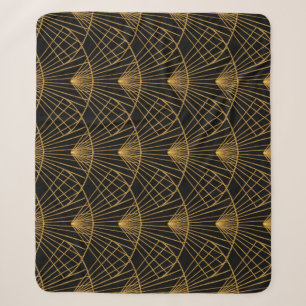 Art Deco Glamour: Goldener Fächer. Sherpadecke