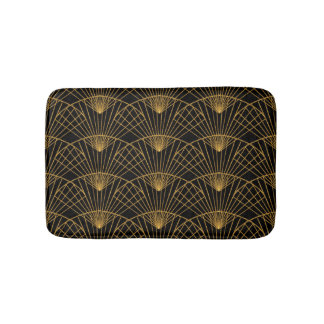 Art Deco Glamour: Goldener Lüfter. Badematte