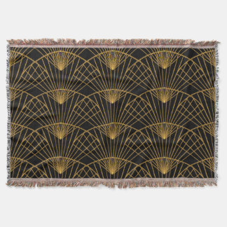 Art Deco Glamour: Goldener Lüfter. Decke