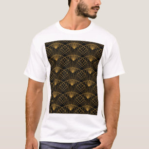 Art Deco Glamour: Goldener Lüfter. T-Shirt