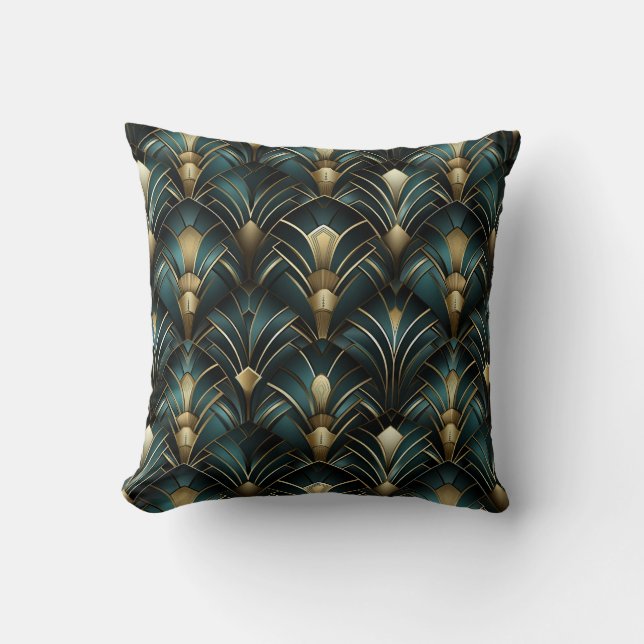 Art Deco Glamour Velvet Kissen (Vorderseite)
