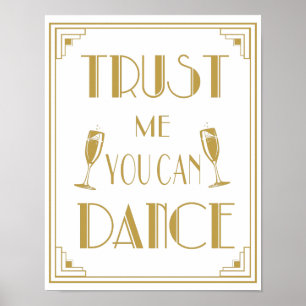 Art Deco Gold ändern die Hintergrundfarbe Poster