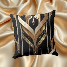 Art Deco Gold Black Geometric Design Kissen