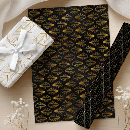 Art Deco Gold & Black Wrapping Paper Sheets Geschenkpapier Set