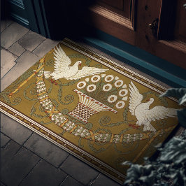 Art Deco Gold Doves von Walter Crane Fußmatte