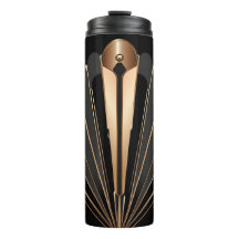 Art Deco Gold Fan Geometric Elegance