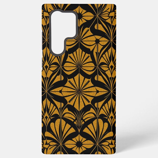 Art Deco Gold geometrische Samsung Galaxy Hülle (Rückseite)