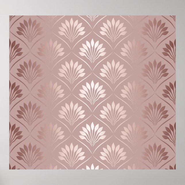 Art Deco: Gold Gitter Elegance. Poster (Vorne)