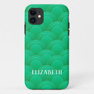 Art Deco Gold Grün Personalisiert Benutzerdefinier Case-Mate iPhone Hülle