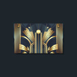 Art Deco Gold Leinwanddruck<br><div class="desc">Eine Art-Deco-Leinwand in Blau und Gold</div>