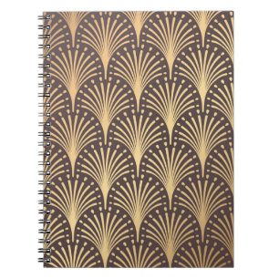 Art Deco Gold: Minimalistischer geometrischer Luxu Notizblock