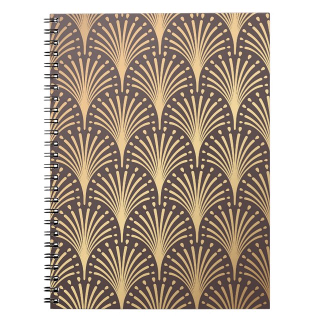 Art Deco Gold: Minimalistischer geometrischer Luxu Notizblock (Vorderseite)