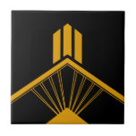 Art Deco Gold Mustard Geometric Border Black Fliese<br><div class="desc">Stilvolle Deko-Stil goldene geometrische Detail Zierleisten dekorative Keramik Kachel auf einem schwarzen Hintergrund. Bitte beachten Sie,  dass Gold ein senfgelber Flachdruck ist und keine Goldfarbe ist. Originelles Design,  perfekt für die moderne oder Kunst Deko Vintagen Stil Interieur.</div>