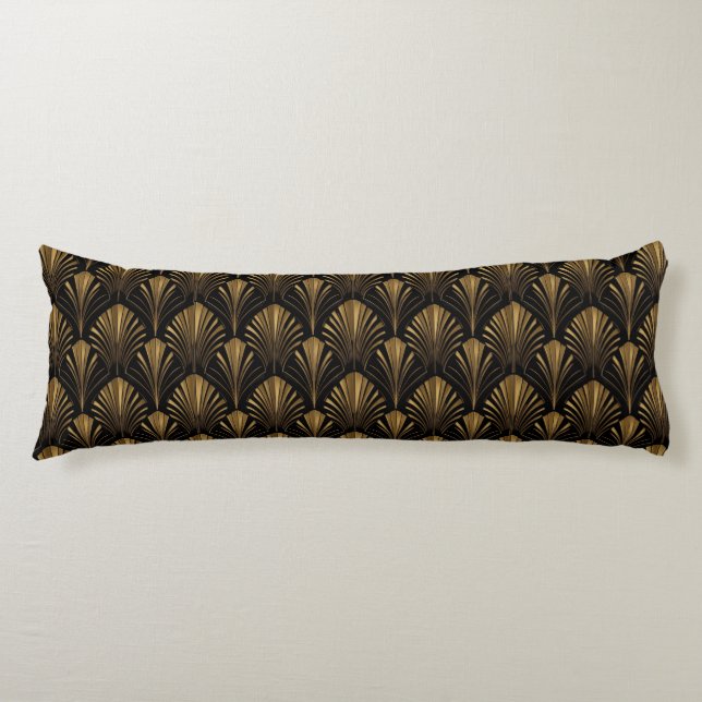 Art Deco Gold Pattern — Elegant Vintage Geometric  Seitenschläferkissen (Vorderseite)