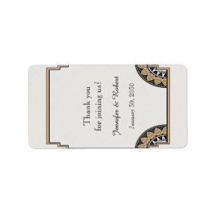 Art Deco Gold Posh Wedding Lip Balm Label Adressaufkleber