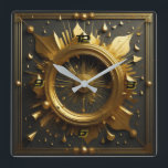 Art Deco Gold Quadratische Wanduhr<br><div class="desc">Großartiges Uhrendesign. Du wirst es wie andere Liebe bekommen. Sie können dieses Design auch für andere Produkte verwenden, die Sie mögen, oder Ihren Text anpassen und hinzufügen. Folgen Sie mir für mehr. Vielen Dank. Ich wünsche Ihnen einen schönen Tag.</div>