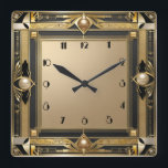 Art Deco Gold Quadratische Wanduhr<br><div class="desc">Großartiges Uhrendesign. Du wirst es wie andere Liebe bekommen. Sie können dieses Design auch für andere Produkte verwenden,  die Sie mögen,  oder Ihren Text anpassen und hinzufügen. Folgen Sie mir für mehr. Vielen Dank. Ich wünsche Ihnen einen schönen Tag.</div>