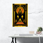 Art Deco Gold Red Black Artwork Poster<br><div class="desc">Jugendstil-Design mit symmetrischem Rahmen und der Verwendung einfacher, geometrischer Formen und sauberer Linien. Dies schafft ein Gefühl von Ausgewogenheit und Harmonie in der Kunst, wobei jedes Element zusammenarbeitet, um ein zusammenhängendes Ganzes zu schaffen. Es wurde mit modernster Technologie und Staat-of-the-art-Technologie ausgezeichnet und ist ein moderner, klassischer Designstil, der Einfachheit und...</div>