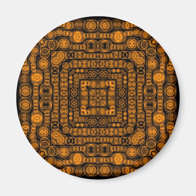 Art Deco Gold Retro Piazza della Riforma Abstrakte Magnet (Vorne)