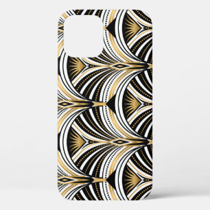 Art Deco Gold Schwarze Elegante Case-Mate iPhone Hülle