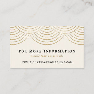 Art Deco Gold String Lights Website Enclosure Card Begleitkarte