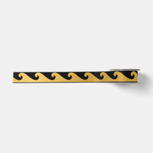 Art Deco Gold Waves Satinband