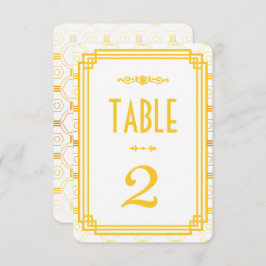 Art Deco Gold Wedding Tischnummern
