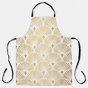 Art Deco: Gold-Weiße Eleganz. Schürze