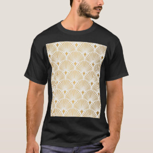 Art Deco: Gold-Weiße Eleganz. T-Shirt