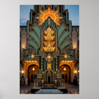 Art Deco Golden Crown Monument Architektur