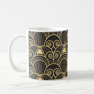 Art Deco: Golden geometrische Fliesen. Kaffeetasse