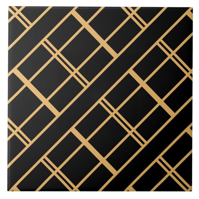 Art Deco Golden Strip Fliese (Vorderseite)