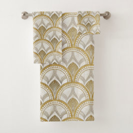 Art Deco Goldenbogen Badhandtuch Set