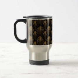 Art Deco Goldmuster — Elegante vintage geometrisch Reisebecher