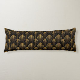 Art Deco Goldmuster — Elegante vintage geometrisch Seitenschläferkissen