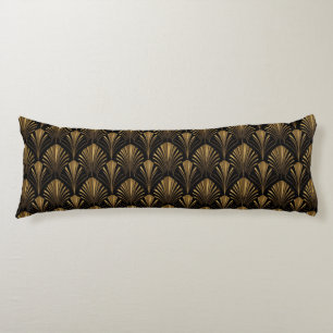 Art Deco Goldmuster — Elegante vintage geometrisch Seitenschläferkissen
