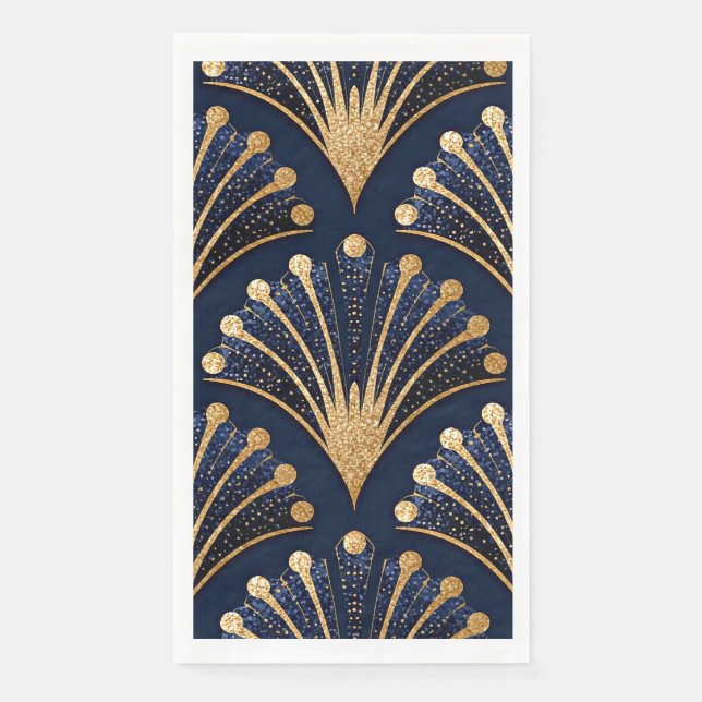 Art Deco Goldmuster Serviette (Vorderseite)