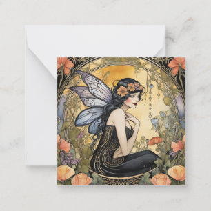 Art Deco Gothic Fairy Card Mitteilungskarte