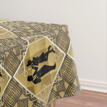 Art Deco Great Gatsby Schwarzes Gold Flapper-Paar